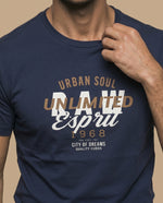 Camiseta Hombre Algodón Esprit - Azul