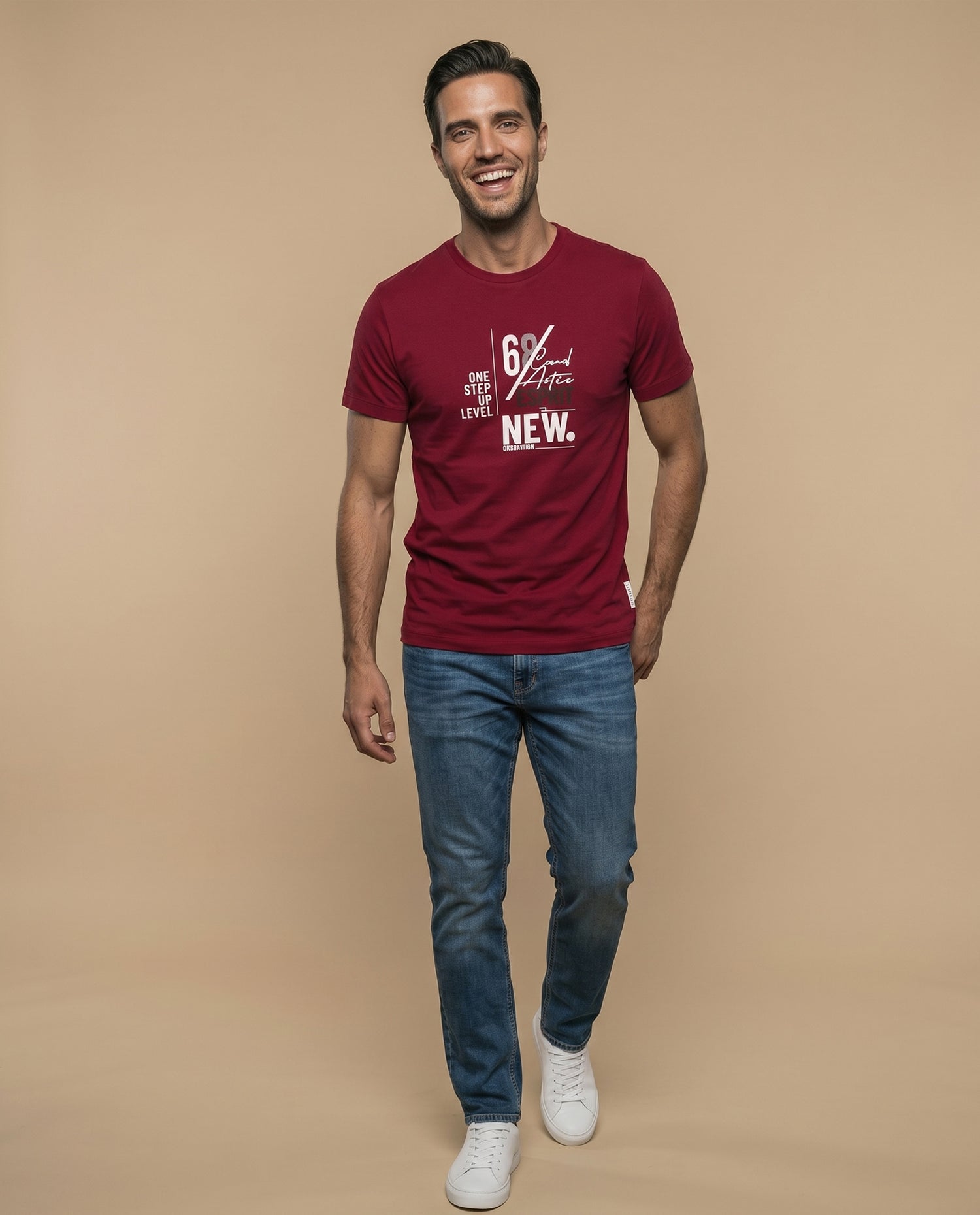 Camiseta manga corta algodón - Rojo