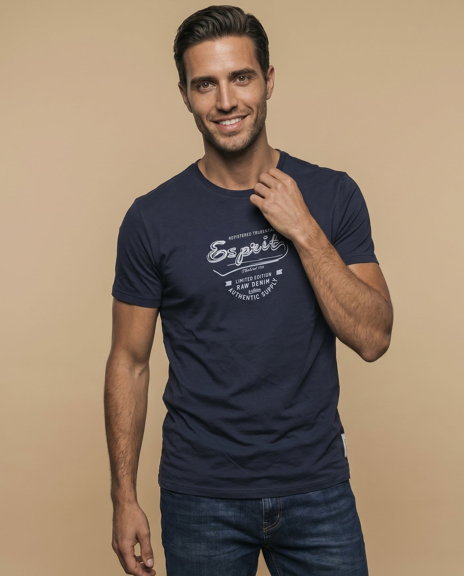 Camiseta 100% Algodón Hombre - Azul