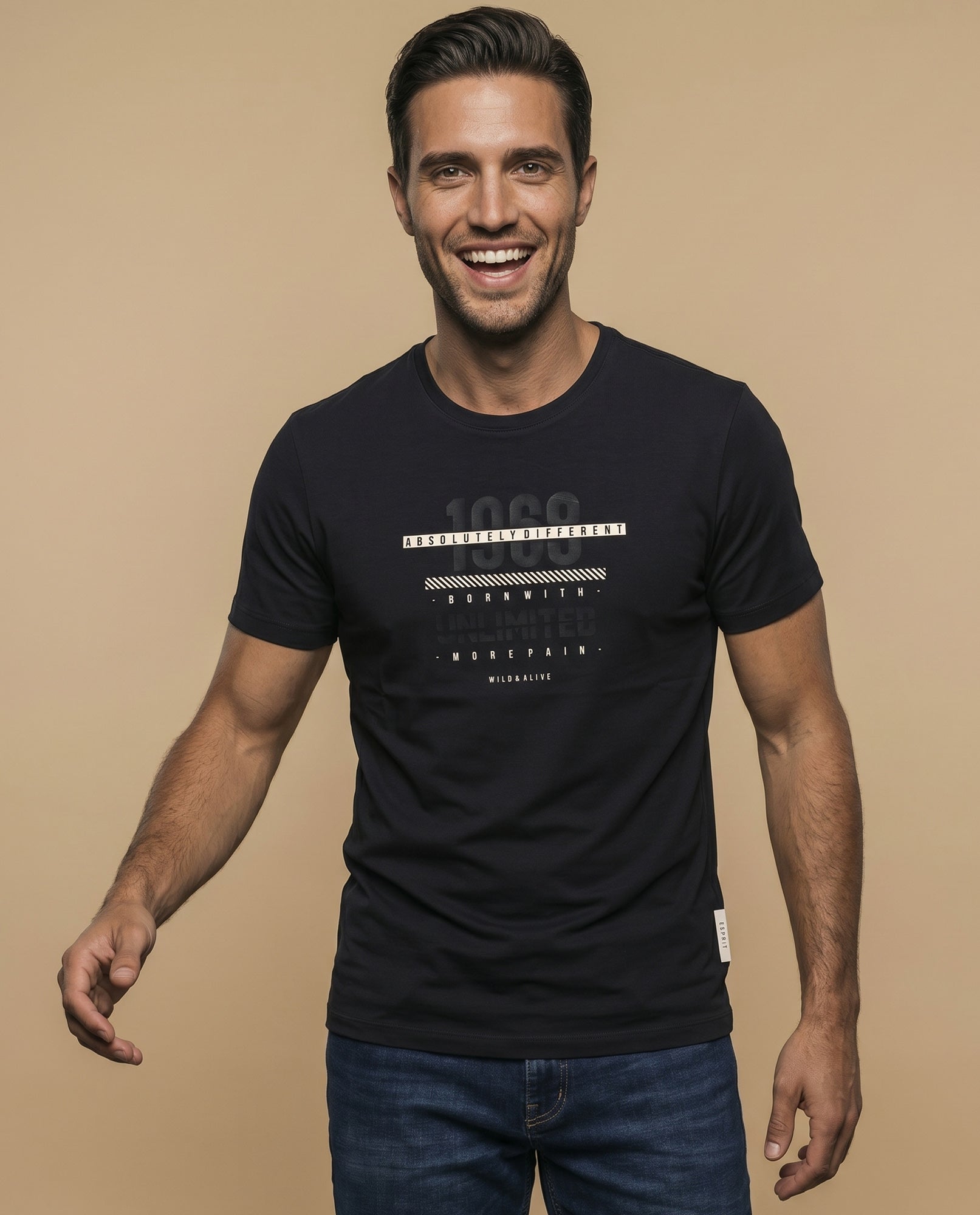 Camiseta manga sisa algodón hombre - Negro 34_345F354_NEG193713_0