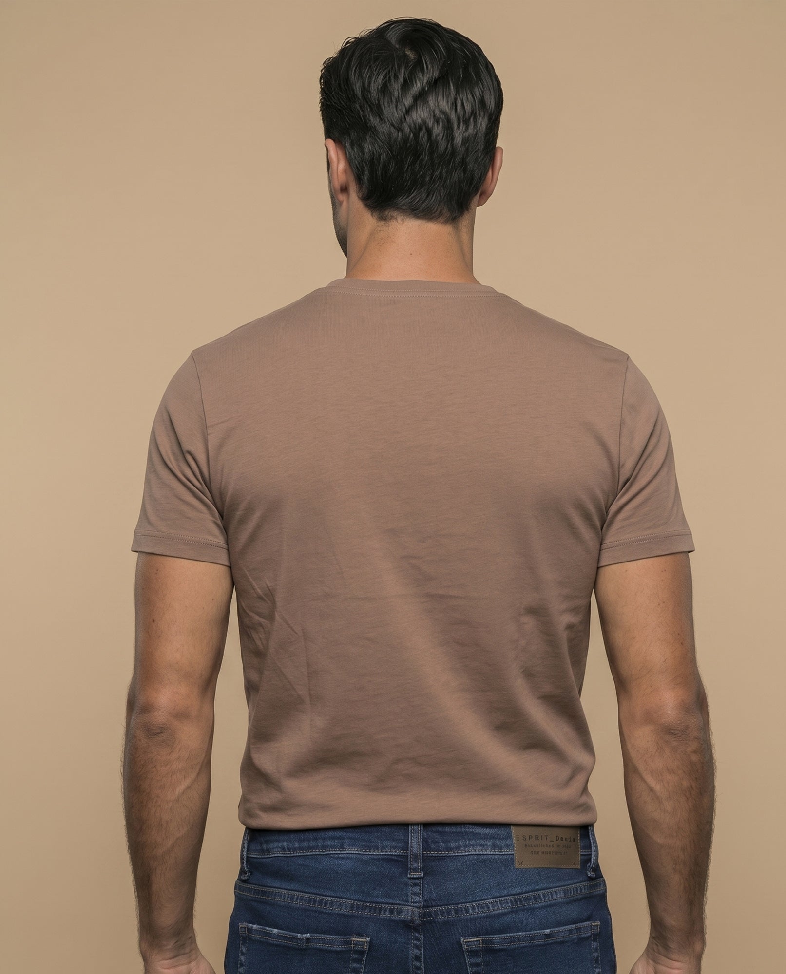 Camiseta Hombre Algodón Esprit - Café 34_345F355_CAF151040_4