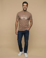 Camiseta Hombre Algodón Esprit - Café
