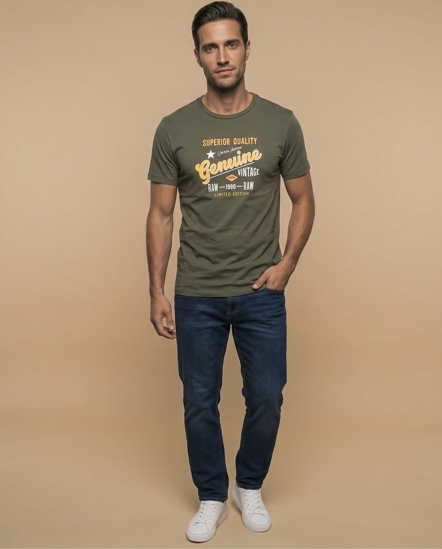 Camiseta manga corta algodón - Verde