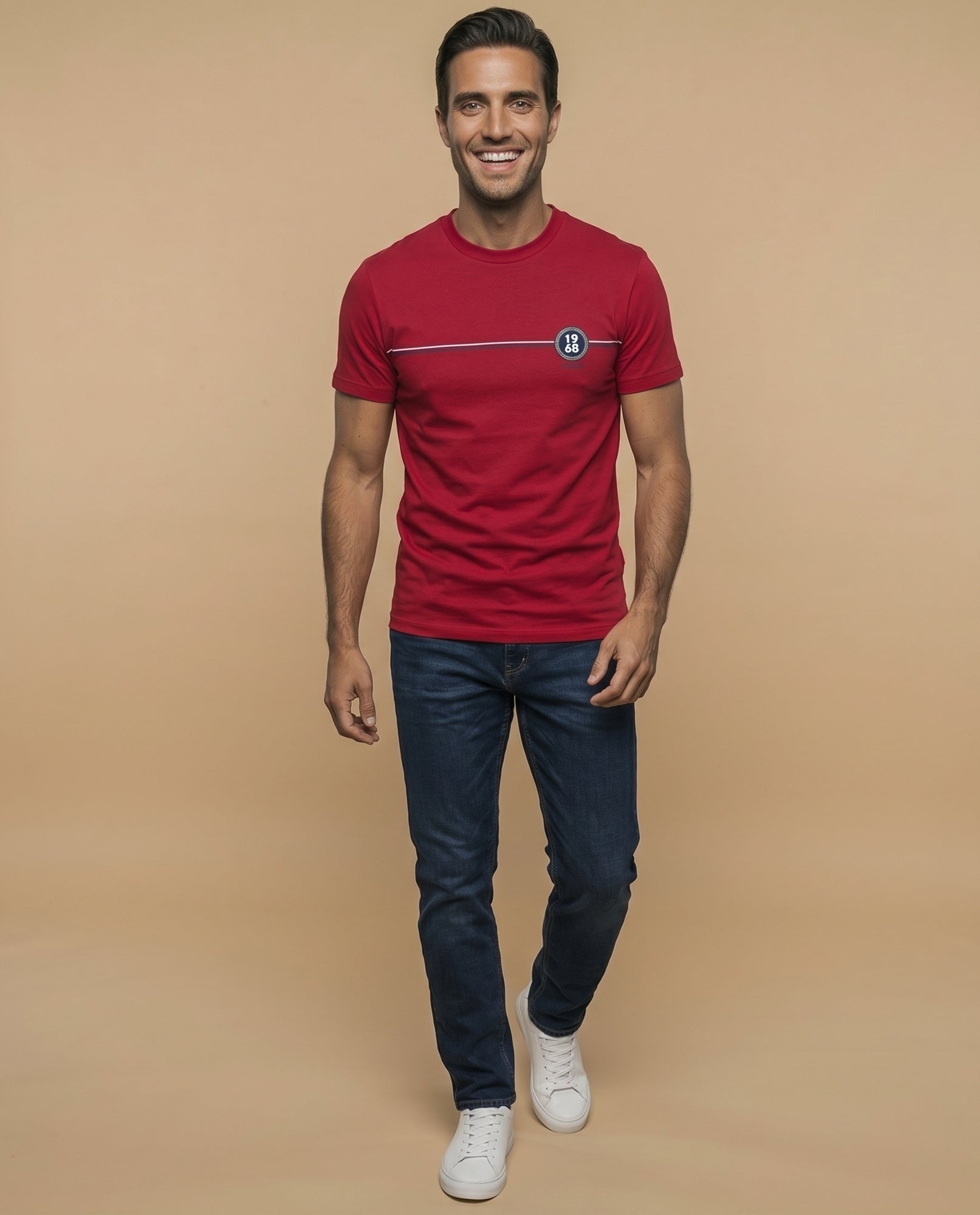 Camiseta algodón estampado pecho - Rojo 34_345G301_ROJ171537_5
