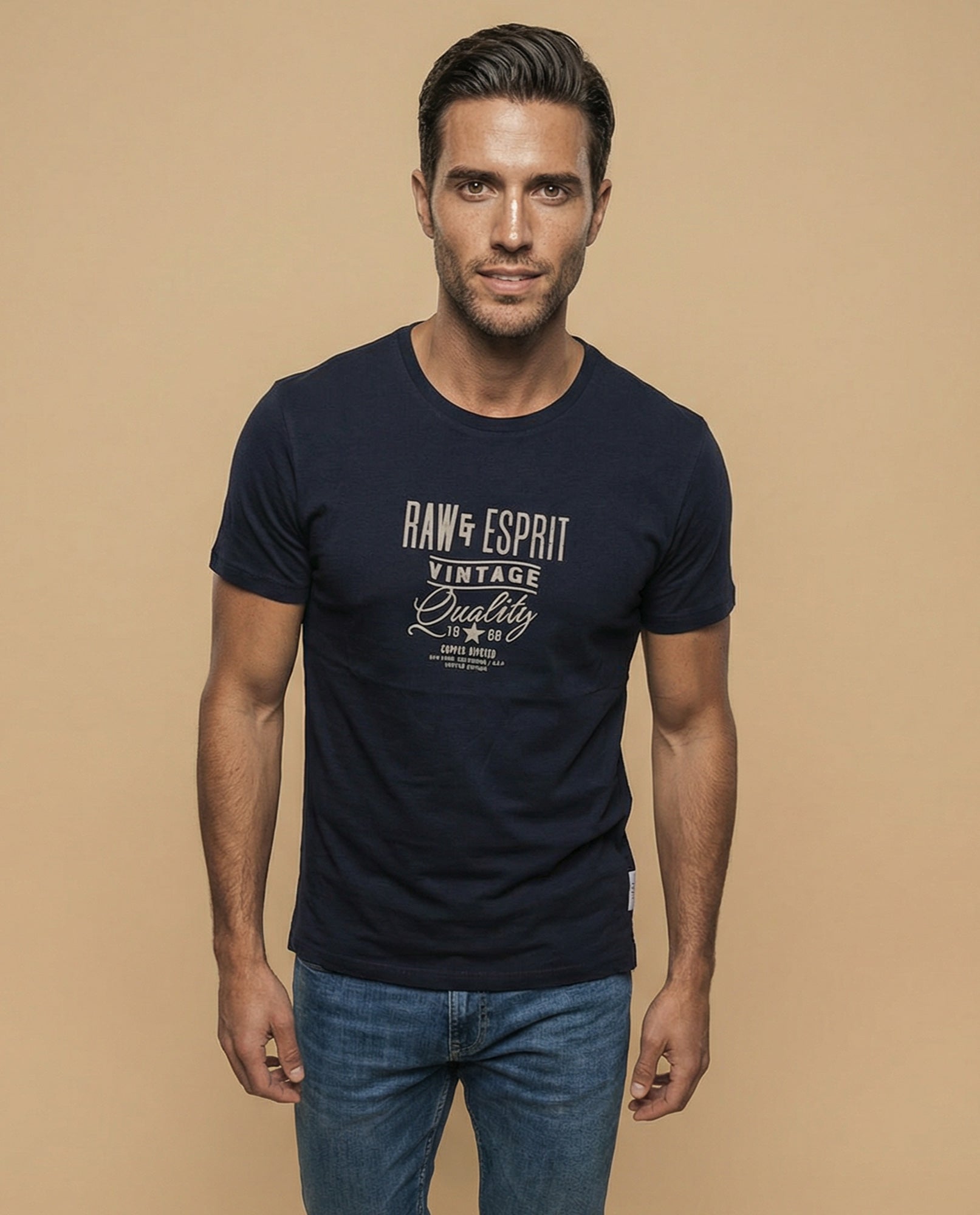 Camiseta estampada regular hombre - Azul 34_345G302_AZU175025_0