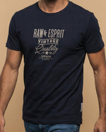 Camiseta estampada regular hombre - Azul