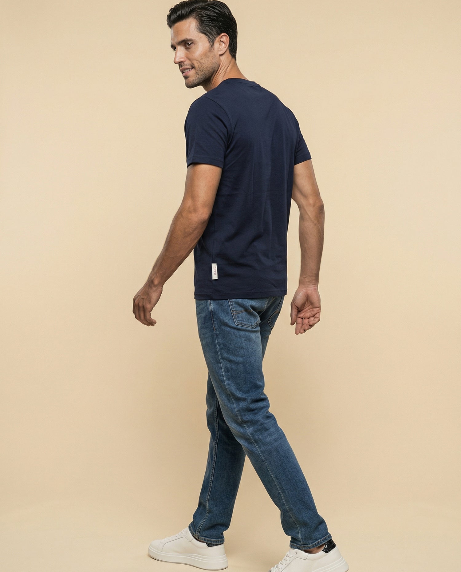 Camiseta estampada regular hombre - Azul