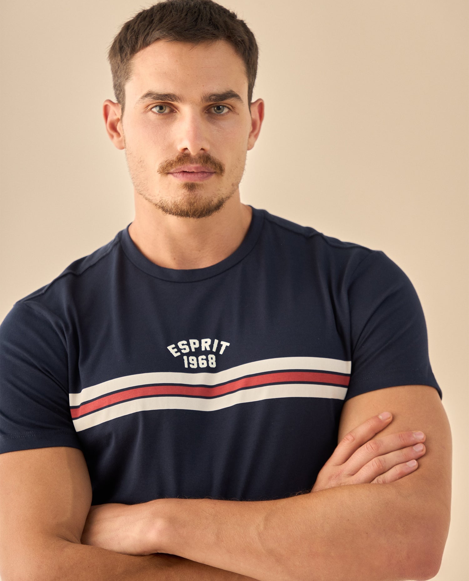 Camiseta Heritage con Logo ESPRIT 1968 - Azul