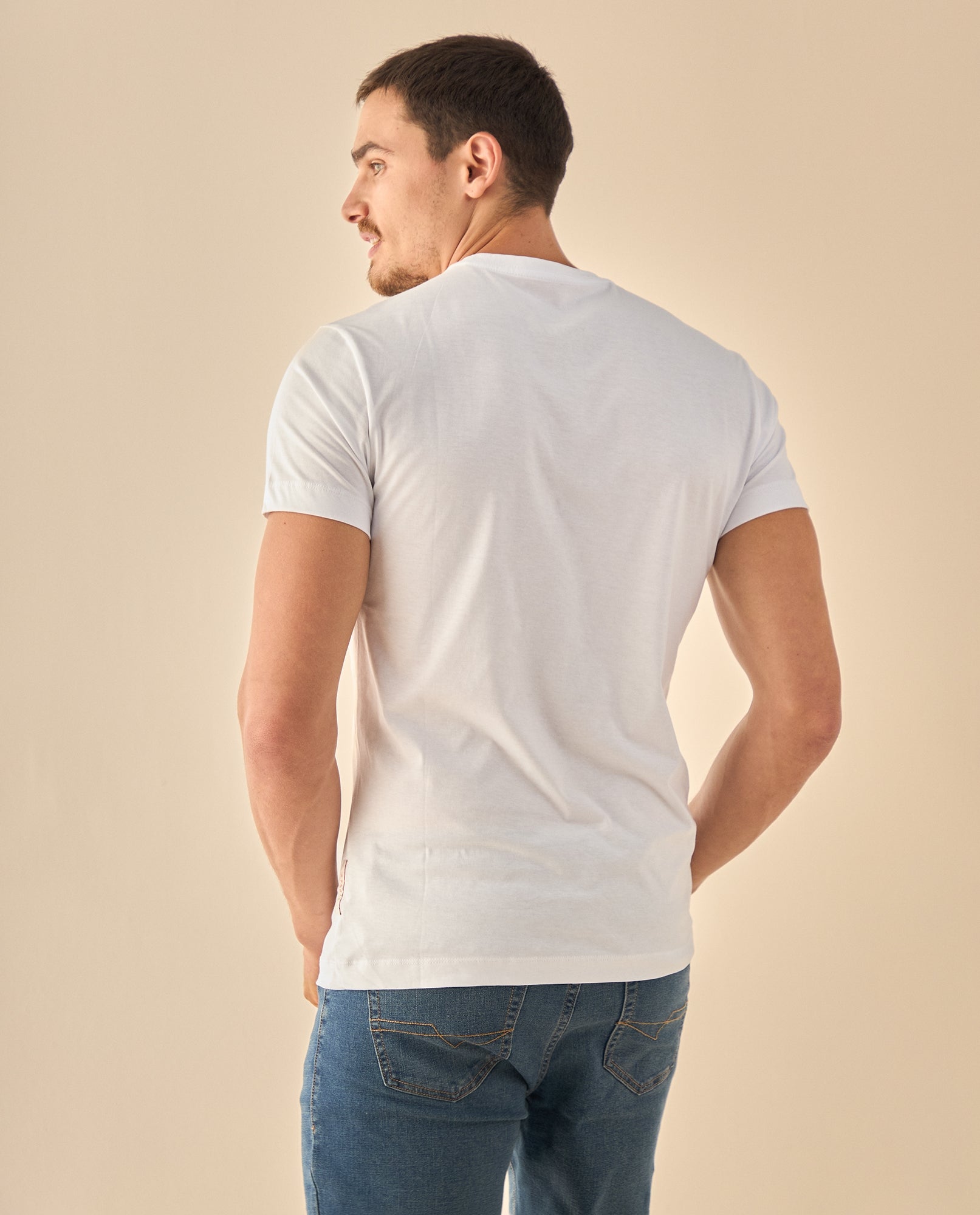 Camiseta con Banda Logo ESPRIT - Blanco 34_345G312_BLA110601_4