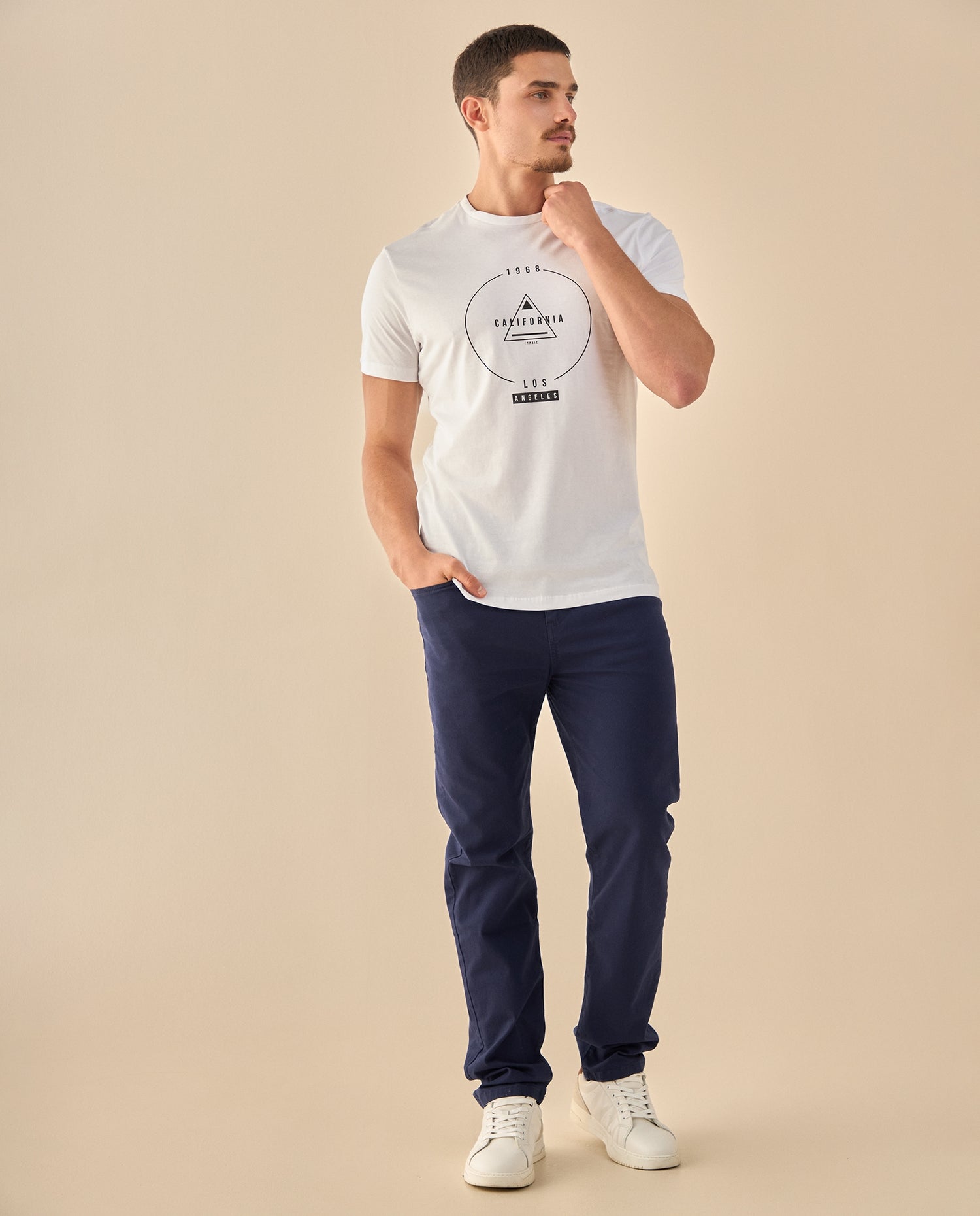 Camiseta con Estampado California Los Angeles - Blanco