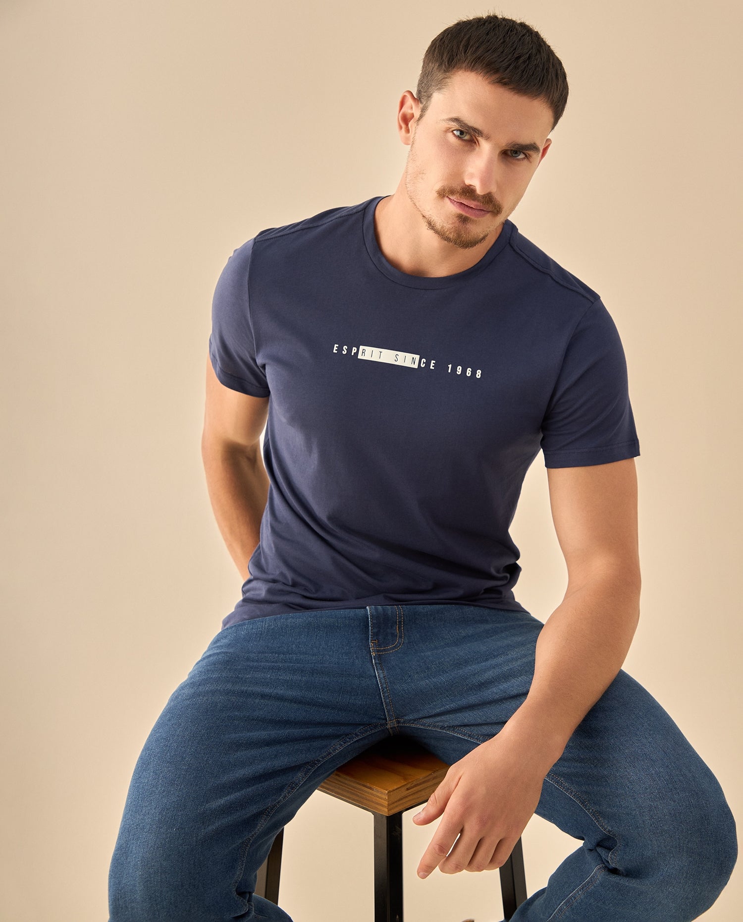 Camiseta con Logo Heritage - Azul