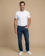 Jeans Straight Hombre - Azul