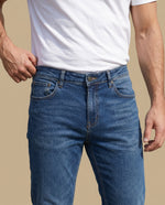 Jeans Straight Hombre - Azul