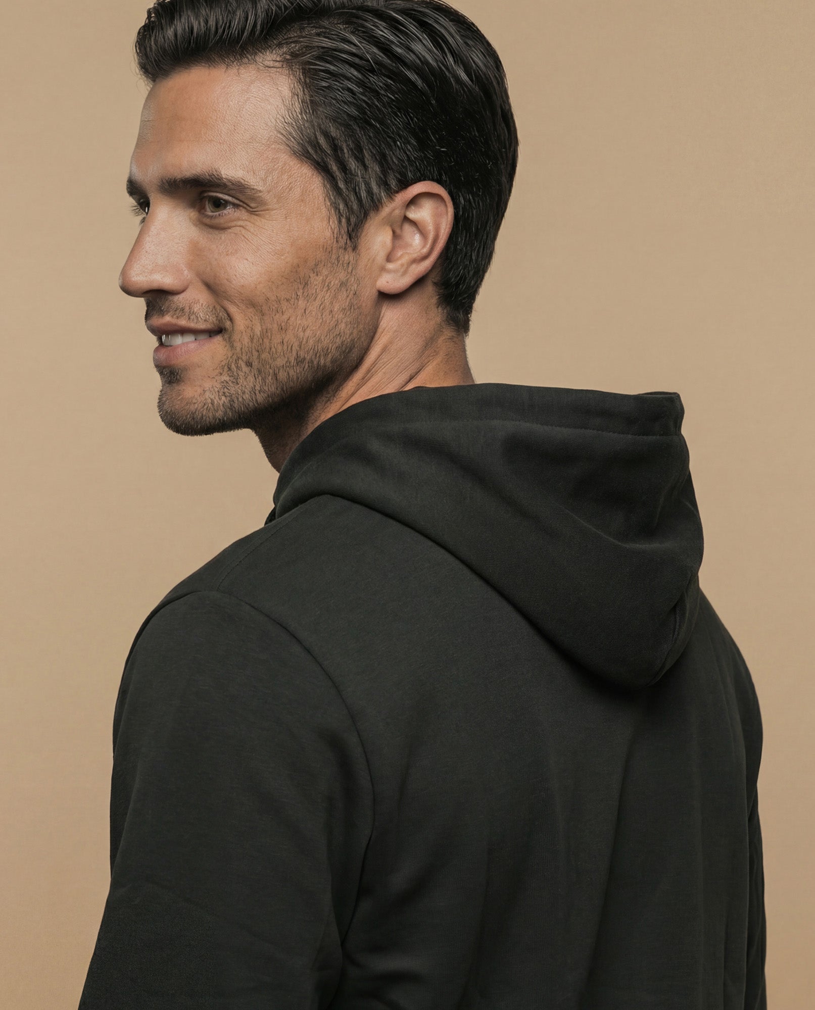 Sudadera manga larga con cuello redondo y ribete a contraste para hombre - Verde 34_385G300_VER180119_6