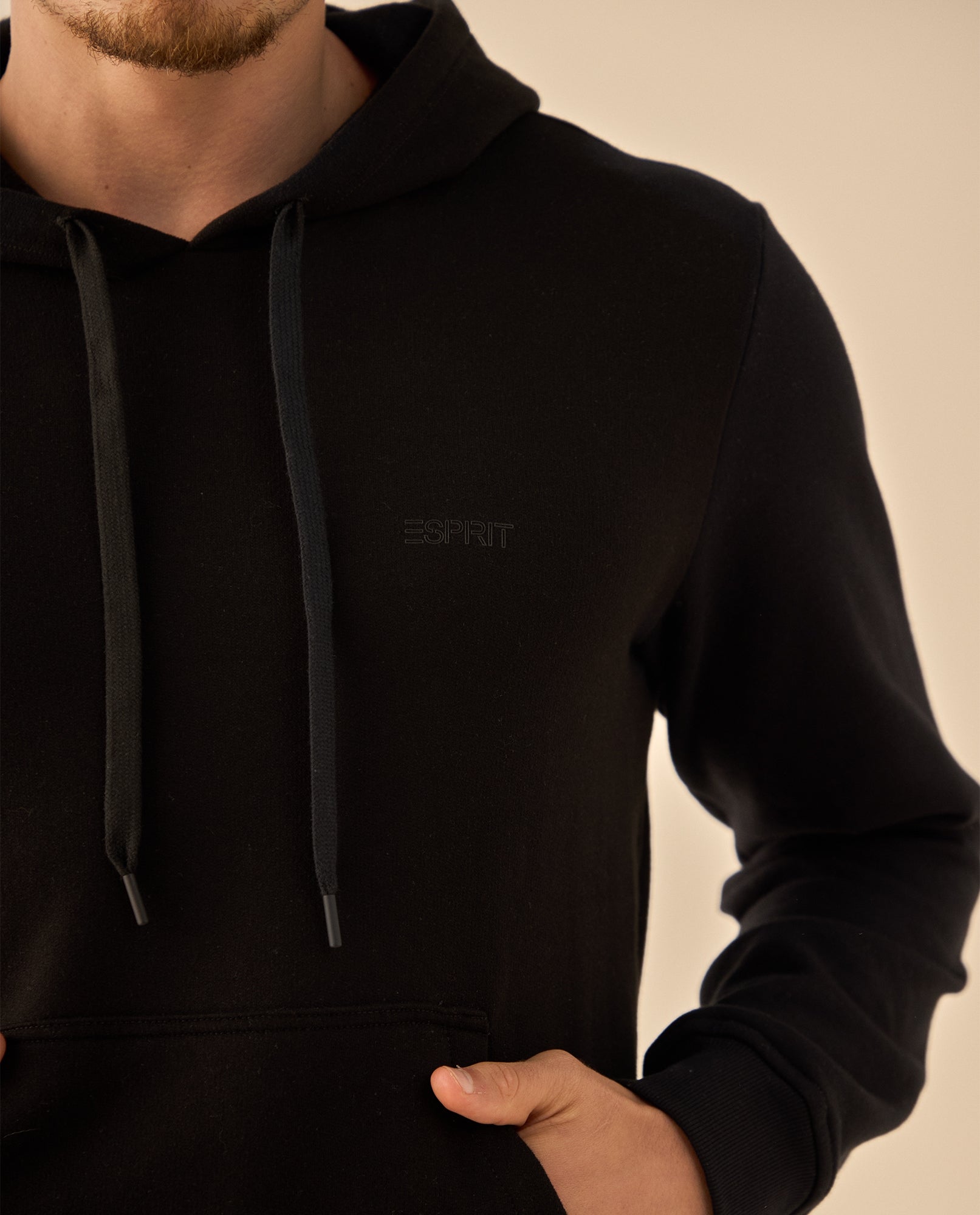 Sudadera con Capucha y Ribetes Contrastantes - Negro 34_385G301_NEG194013_5