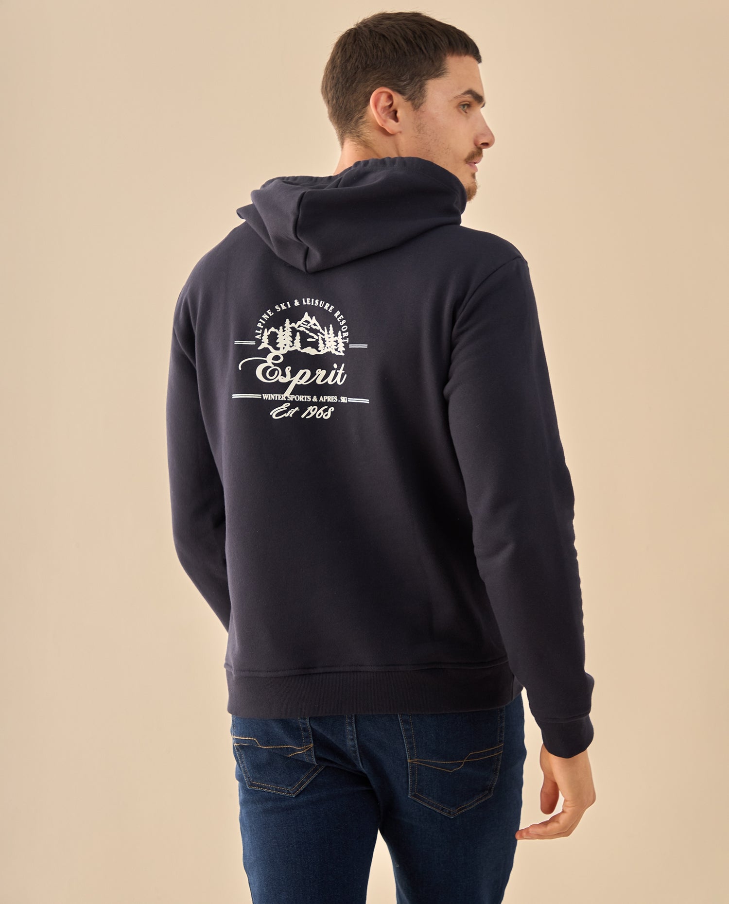 Hoodie con Estampado Outdoor - Azul
