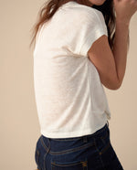 Camiseta de textura suave para mujer - Crudo