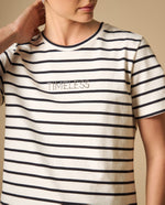 Camiseta básica cuello redondo manga corta - Crudo