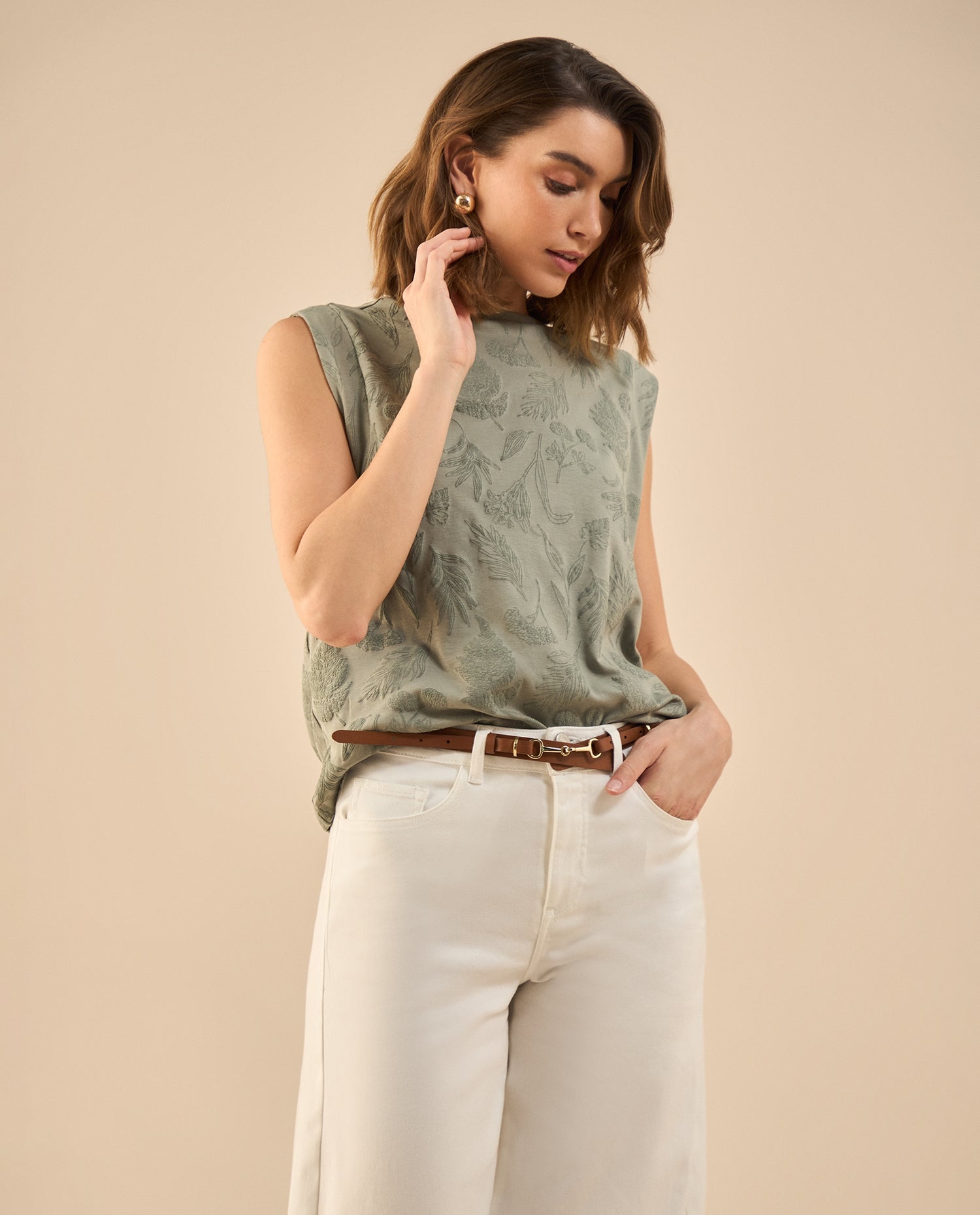 Camiseta clásica manga sisa para mujer - Verde