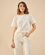Camiseta básica manga corta para mujer - Crudo