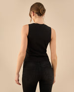 Camisa de silueta ajustada para mujer - Negro