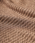 Camiseta tejida con hilos metálicos manga larga cuello redondo - Rosa