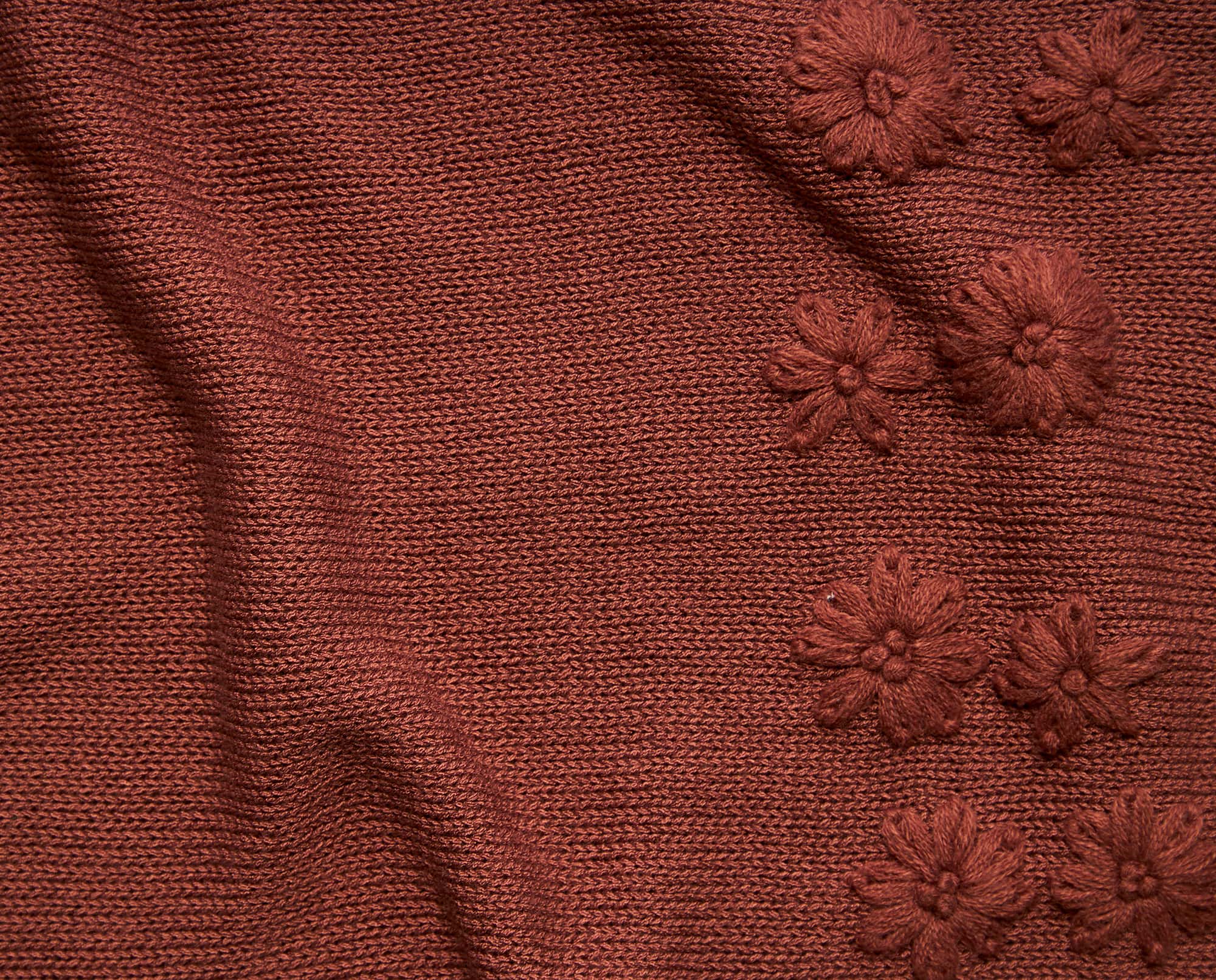 Camiseta tejida manga sisa con flores en relieve - Cafe 34_402H206_CAF181425_6