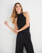 Camiseta de cuello alto para mujer - Negro