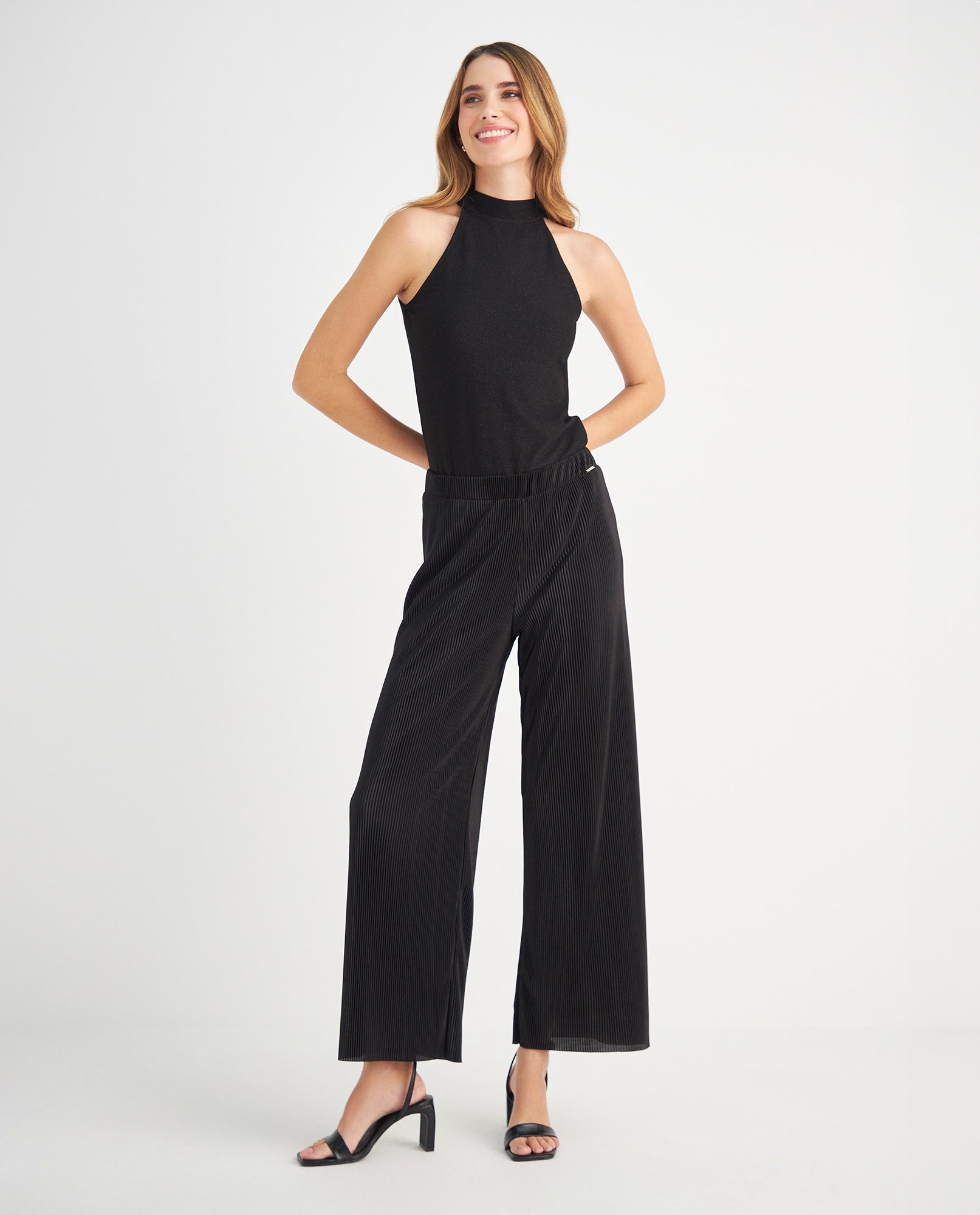 Camiseta de cuello alto para mujer - Negro 34_409F003_NEG190303_5