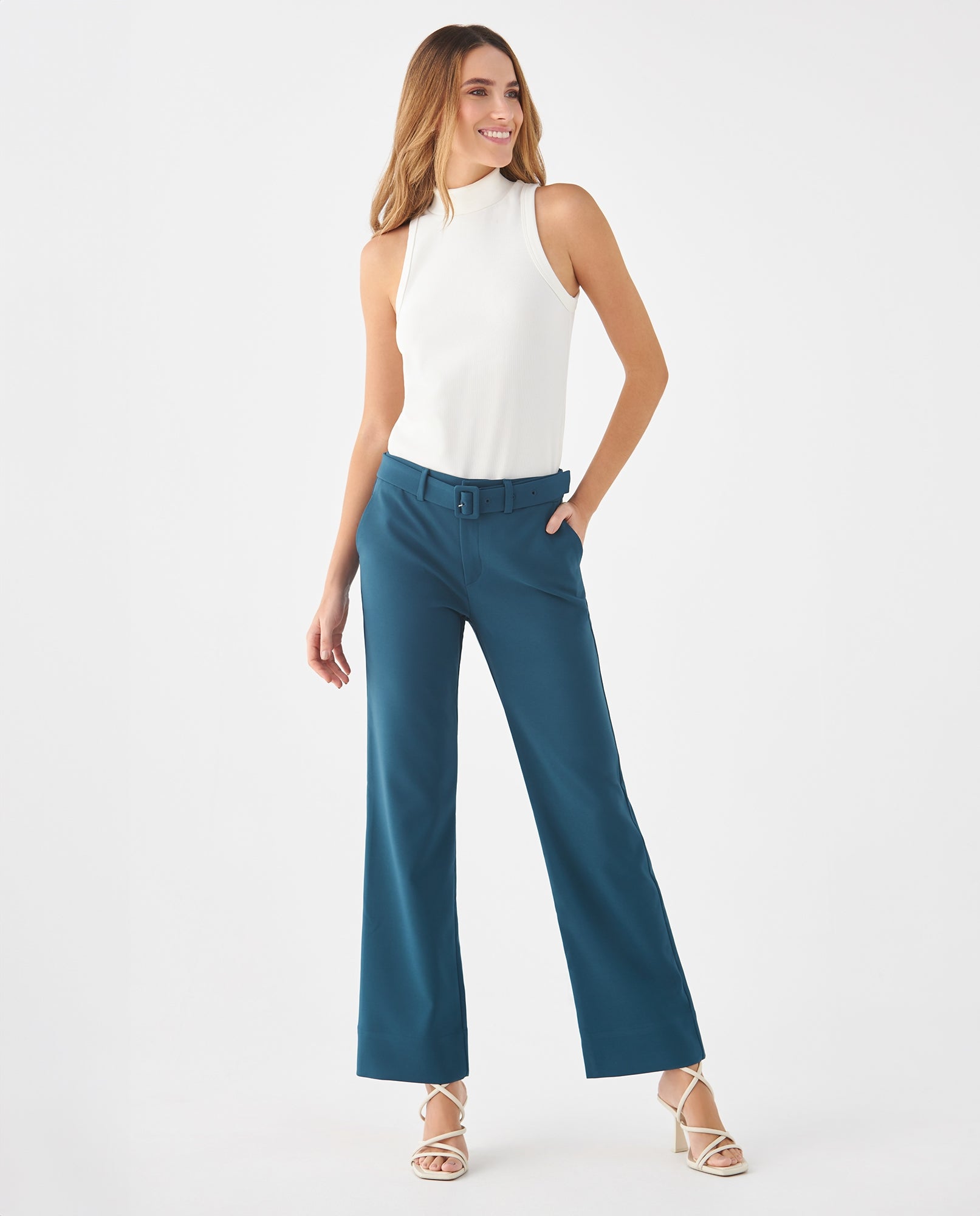 Camiseta en rib elástico para mujer - Crudo 34_409F012_CRU110602_5