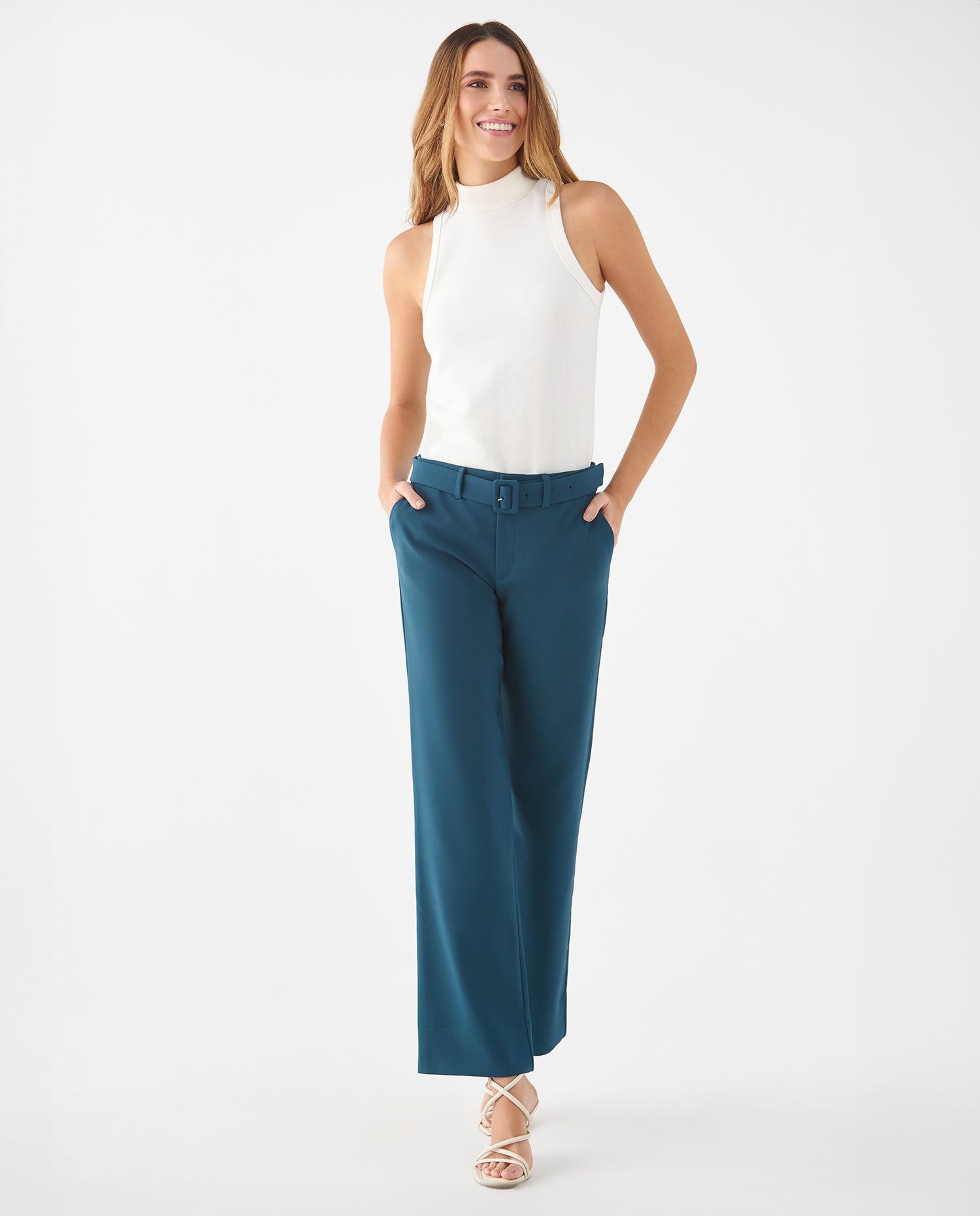 Camiseta en rib elástico para mujer - Crudo