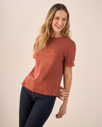 Camiseta Naranja con Bordado Tonal - Naranja