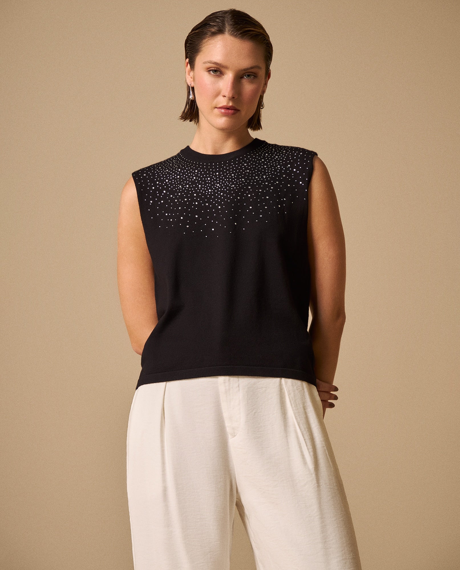 Camiseta con Detalles Brillantes - Negro 34_409G210_NEG190303_4