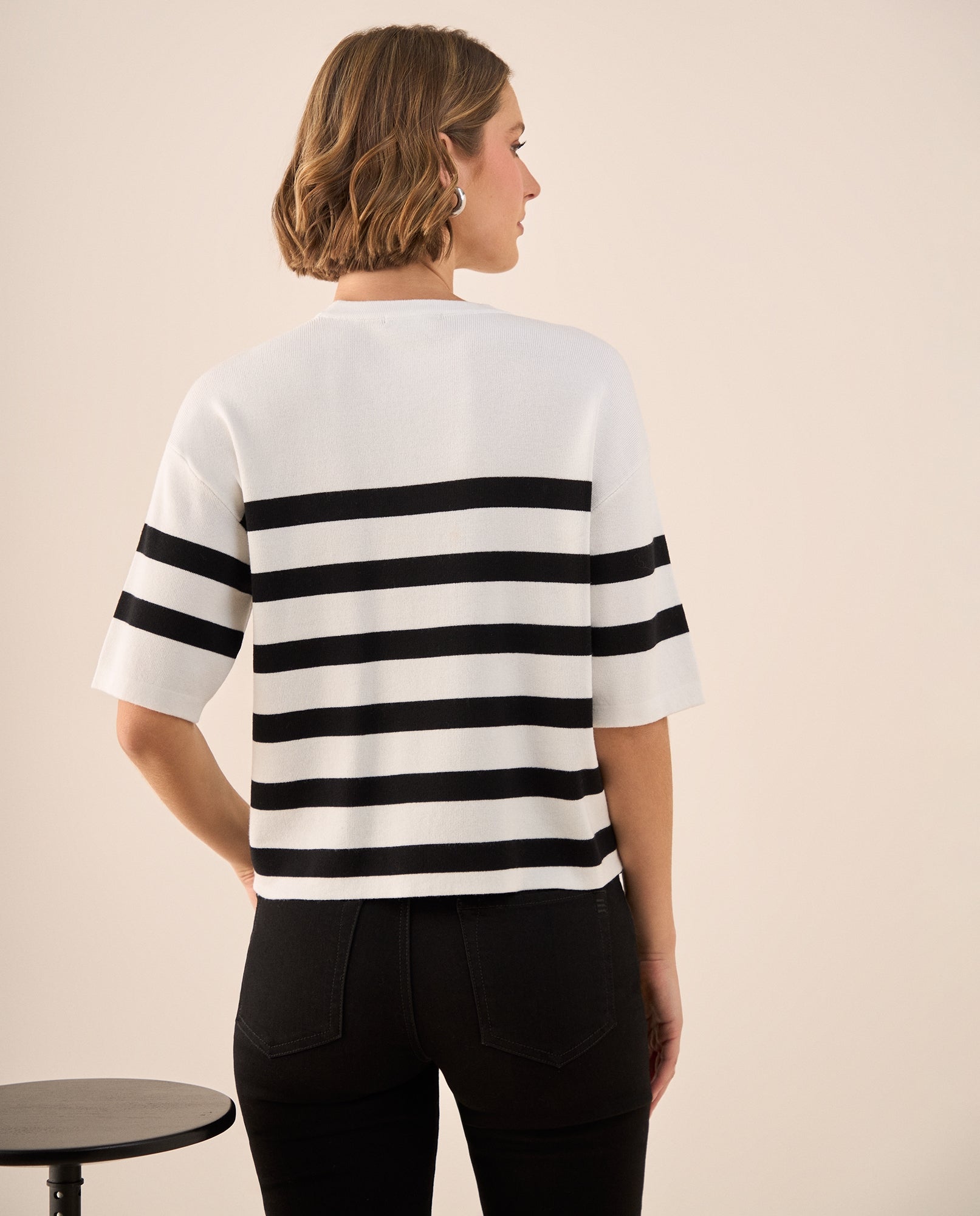 Camiseta Rayas con Aplicaciones Metálicas - Crudo 34_409G221_CRU110107_4