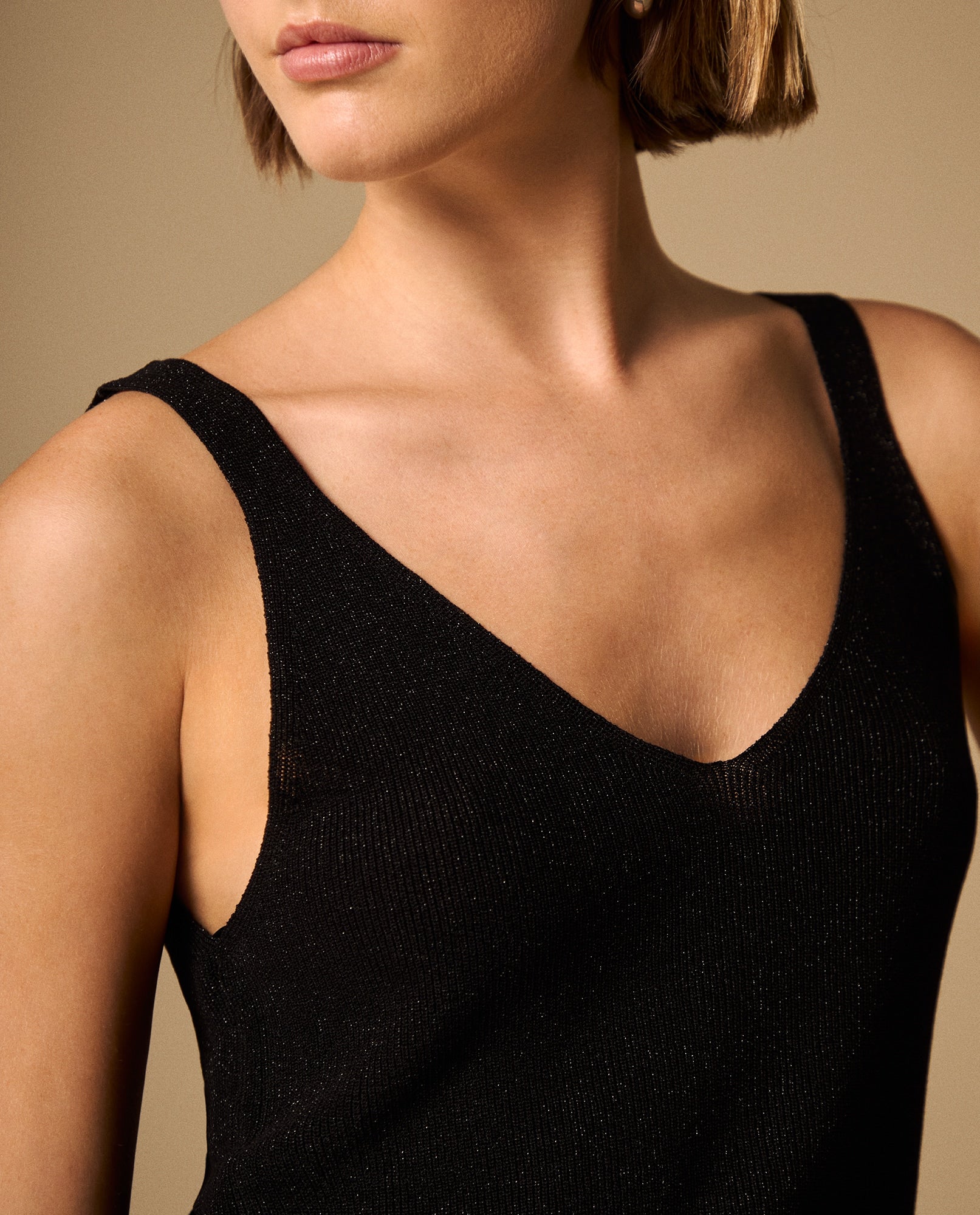 Camiseta Tejida con Lurex - Negro 34_409G225_NEG194004_3