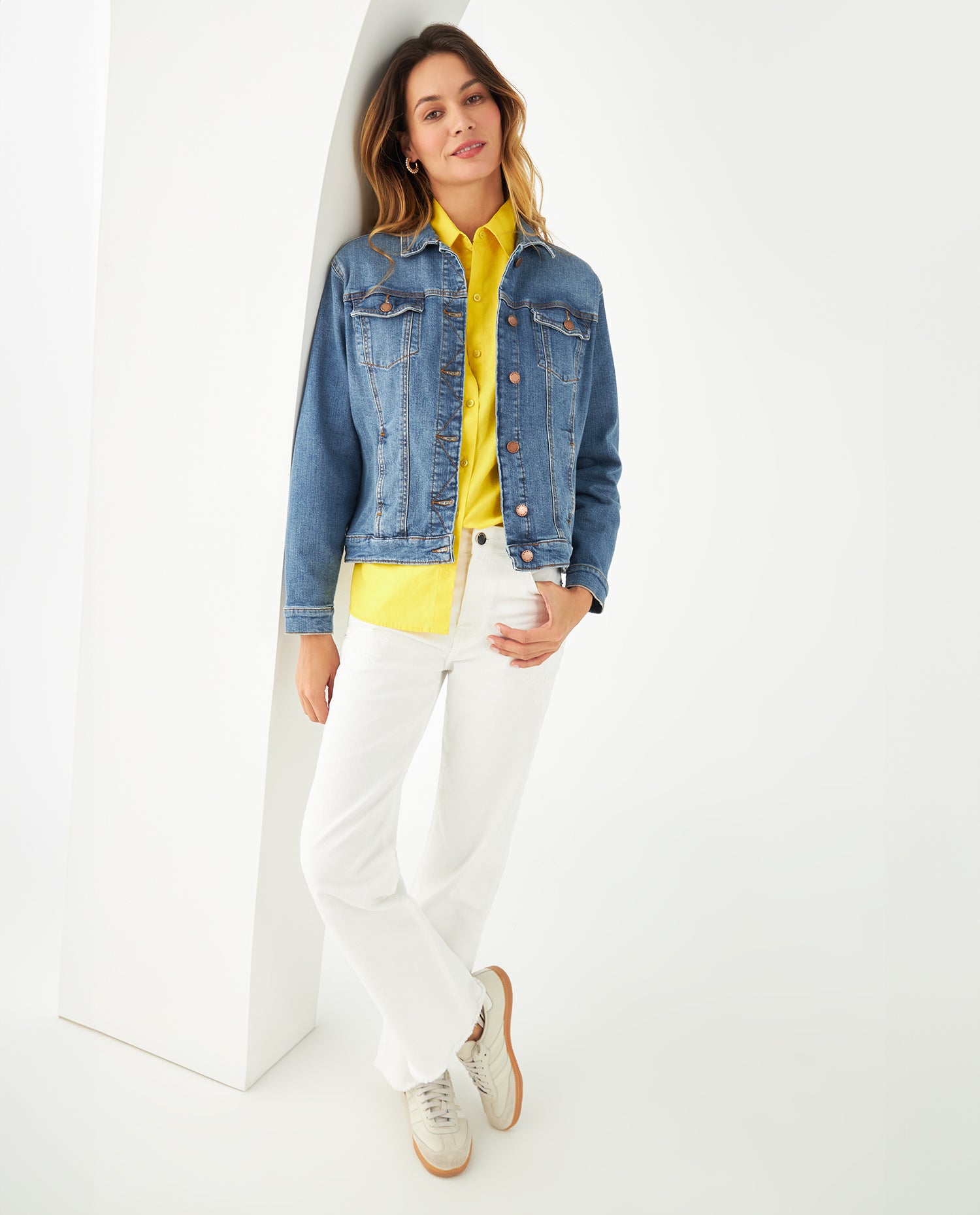 Camisa manga larga para mujer - Amarillo