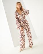 Camisa con escote en V para mujer - Café