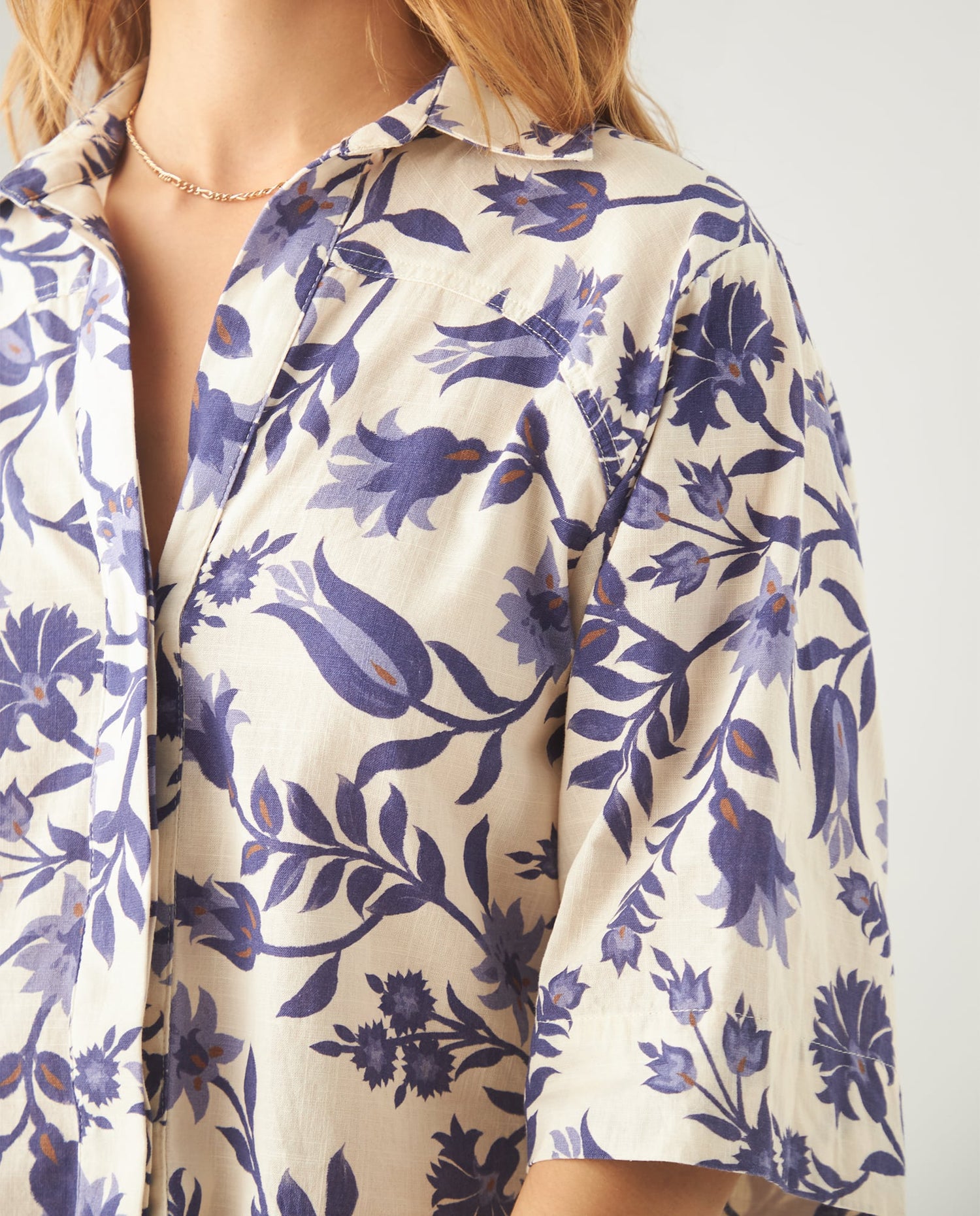 Camisa estampada para mujer - Azul