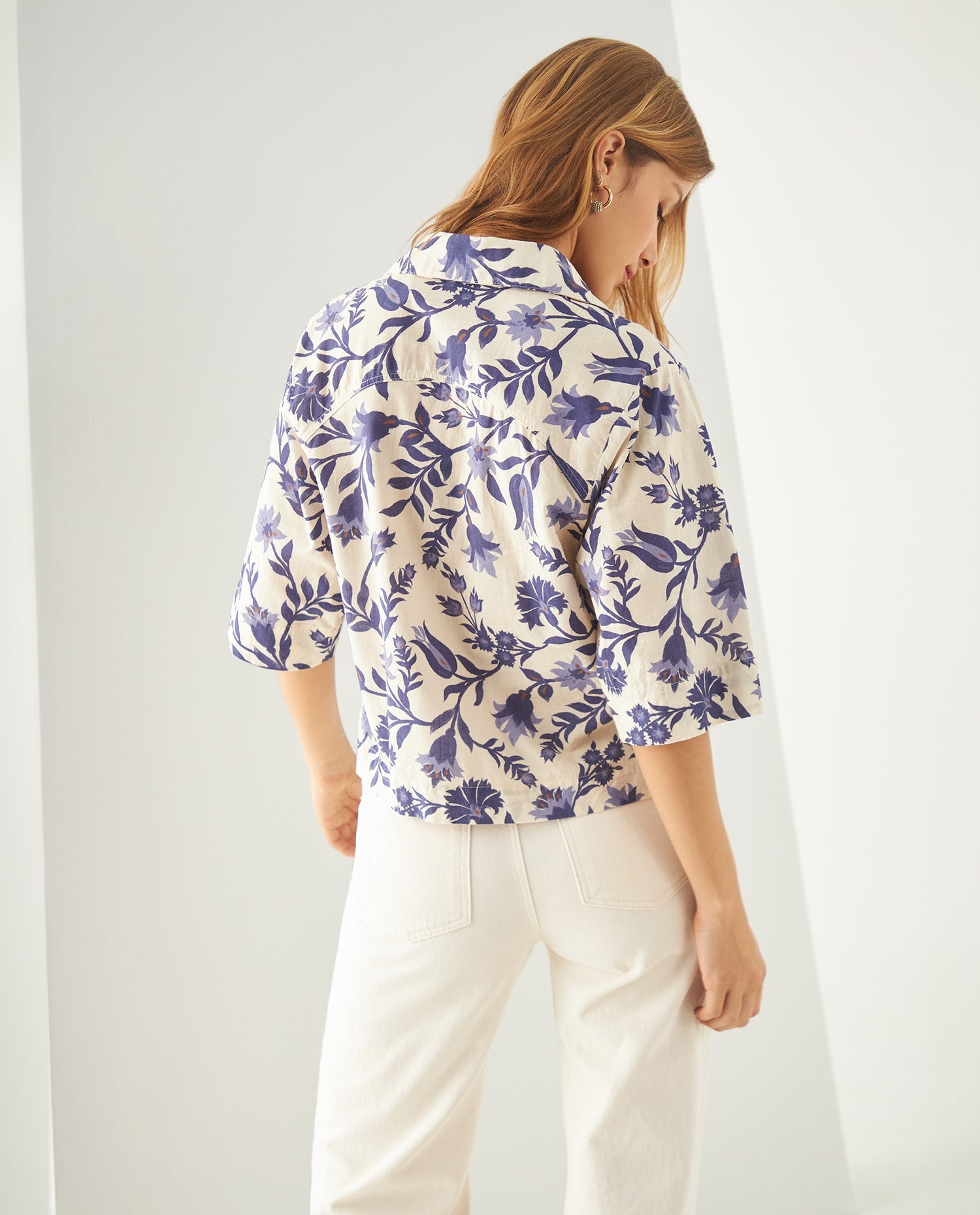Camisa estampada para mujer - Azul