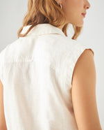 Camisa anudable en ruedo para mujer - Crudo