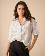 Camisa con diseño de puntos para mujer - Crudo