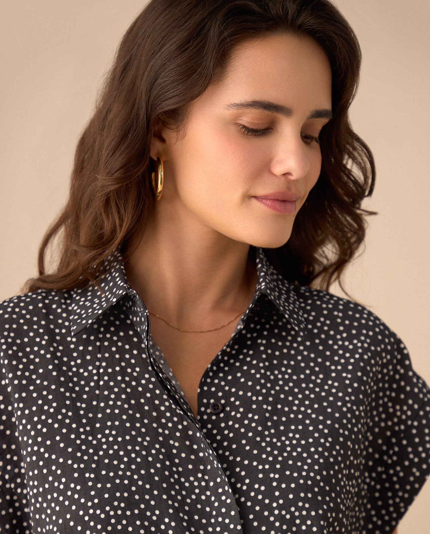 Camisa manga sisa para mujer - Negro