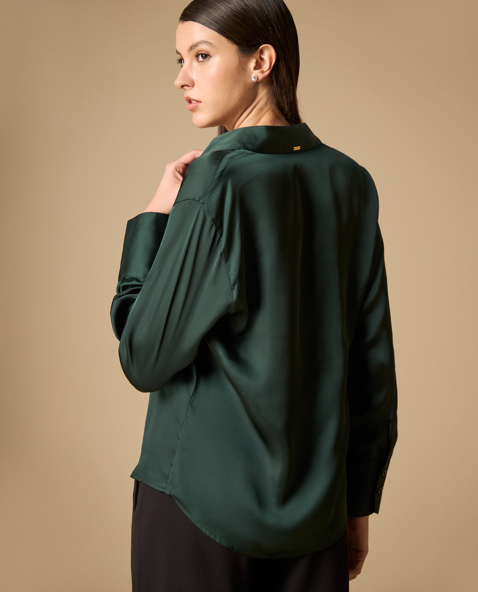 Camisa manga larga regular poliéster - Verde 34_411H003_VER195406_5