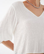 Camisa de manga larga amplia para mujer - Crudo