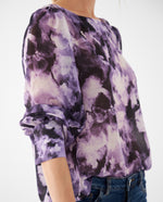 Camisa con estampado abstracto para mujer - Morado