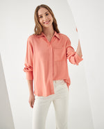 Camisa con apliques para mujer - Rosa
