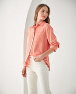 Camisa con apliques para mujer - Rosa