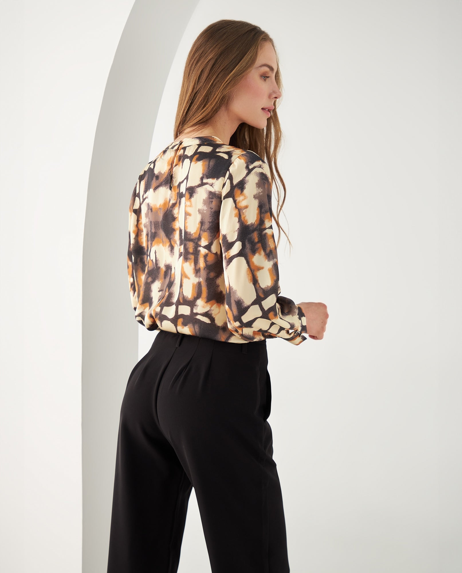 Camisa con manga larga amplia para mujer - Amarillo 34_412F017_AMA120717_4