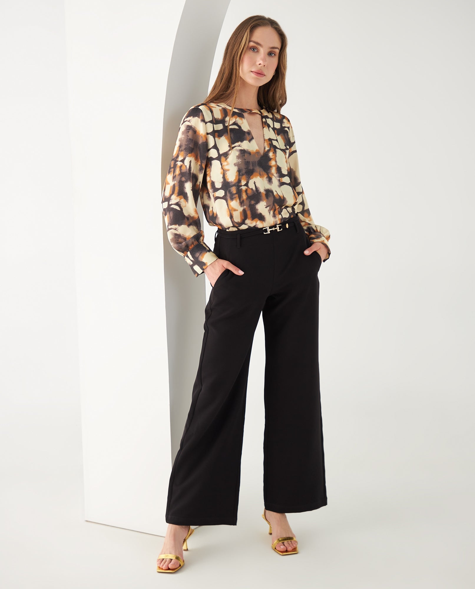 Camisa con manga larga amplia para mujer - Amarillo 34_412F017_AMA120717_5