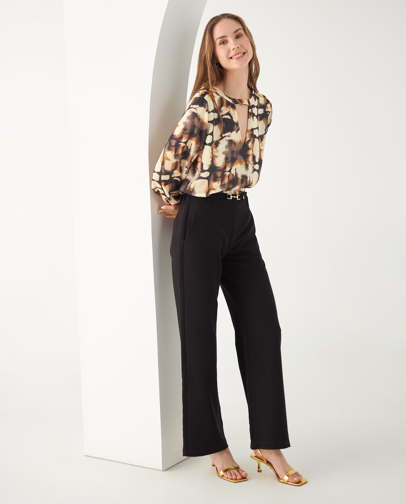 Camisa con manga larga amplia para mujer - Amarillo 34_412F017_AMA120717_6